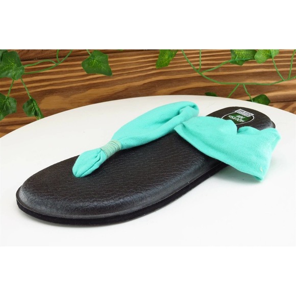 Sanuk Sz 10 M‎ Blue Slingback Fabric Women Sandals - Picture 1 of 7